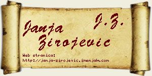 Janja Zirojević vizit kartica